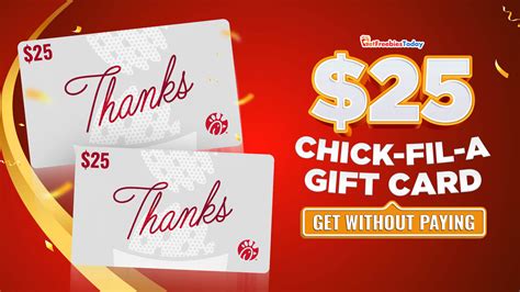 Free $25 Chick-fil-A Gift Card | GetFreebiesToday.com