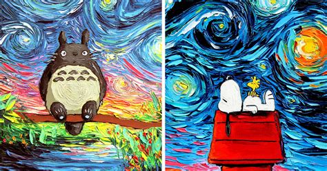 Artist’s Painting Gets Mistaken For A Van Gogh, So She Creates Brilliant ‘Starry Night’ Series ...