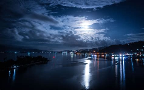 Ambon - Bay of Ambon - View on the "Bay" of Ambon, taken from the Jembatan Merah Putih Bridge ...