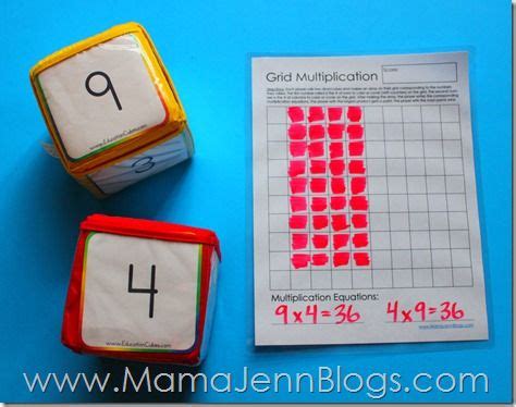 Grid Multiplication Math Game | Printable math games, Third grade math ...