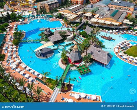 Aerial View of the Tropical Resort Pegasos World in Side, Turkey ...