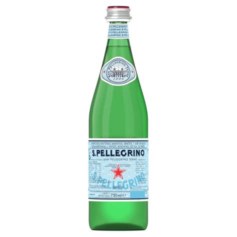 San Pellegrino Sparkling Mineral Water Glass Bottle 750ml from Ocado