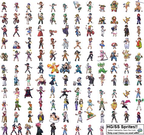 Pokemon Hg Ss Trainer Sprites By Dann The Yoshi - Pokemon Trainer Sprites Transparent Clipart ...