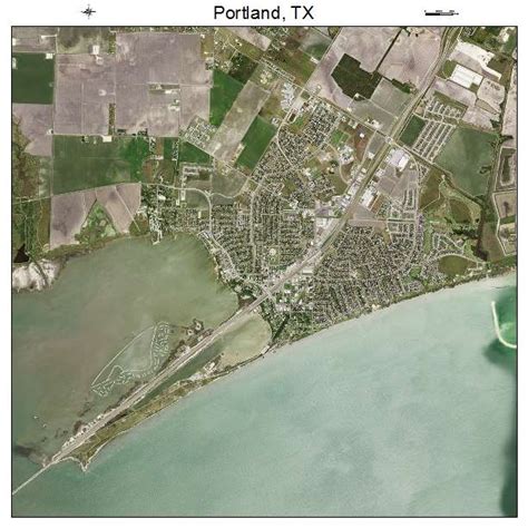 Aerial Photography Map of Portland, TX Texas