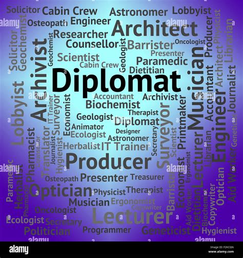 Diplomat Job Showing Recruitment Hire And Career Stock Photo - Alamy