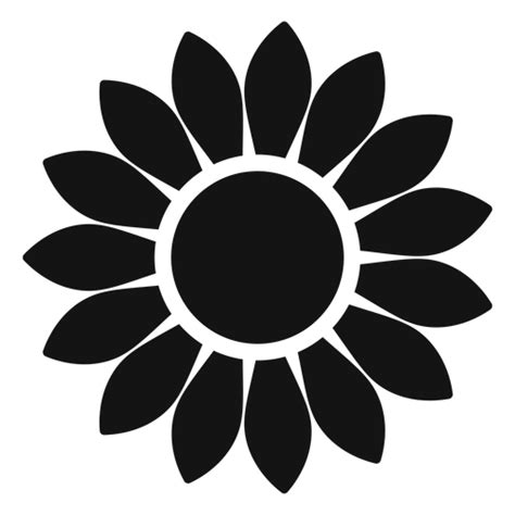 Grey sunflower head graphic - Transparent PNG & SVG vector file