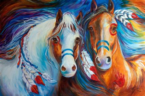 Arte en lienzo, Pinturas indias, Cuadros de caballos