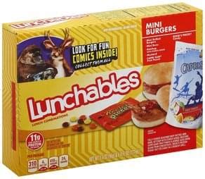 Lunchables Mini Burgers Lunch Combinations - 1 ea, Nutrition ...