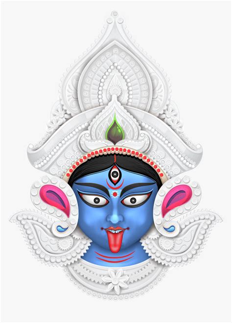 Kalika - Kali Maa Face Drawing, HD Png Download - kindpng