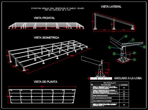 Modular Structure 11 Kwp Solar Panel DWG Block for AutoCAD • DesignsCAD