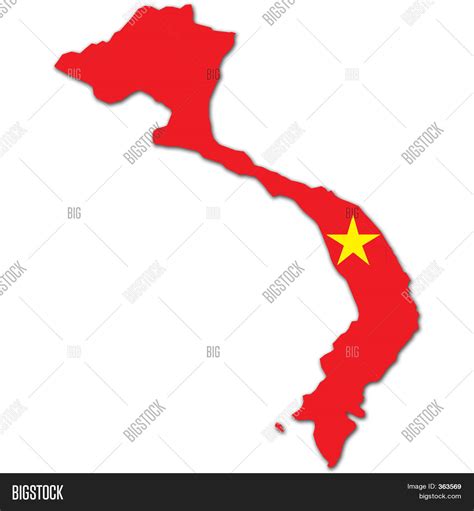 Vietnam Map Flag Image & Photo (Free Trial) | Bigstock