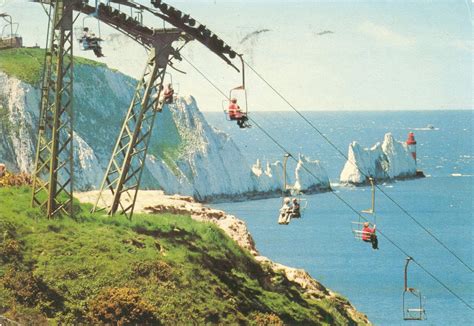 Poskad The Needles and Alum Bay Chair Lift | Blues Riders