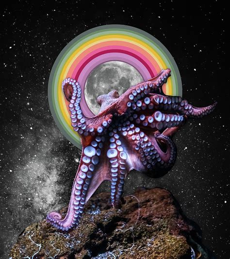 Cosmic Octopus Digital Art by Lori Menna - Pixels