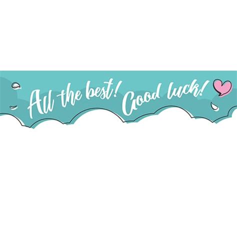 All The Best Good Luck Design Small Personalised Banner 4ft x 2ft ...