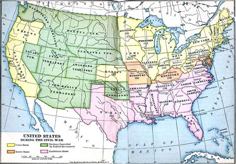 United States Map 1861