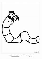 Cute Inchworm Coloring Page sketch template