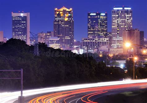 Birmingham, Alabama Skyline Stock Image - Image of scene, nighttime ...