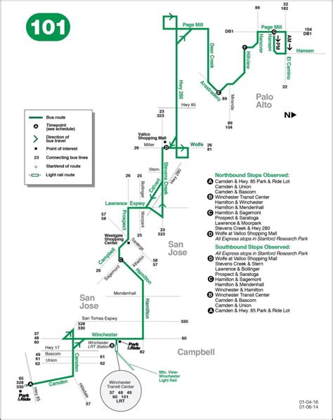 101 Bus Route Schedule - Schedule Printable