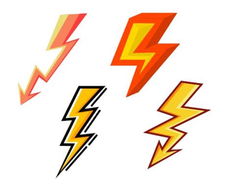 Cartoon Lightning Bolt (PNG Transparent) | OnlyGFX.com