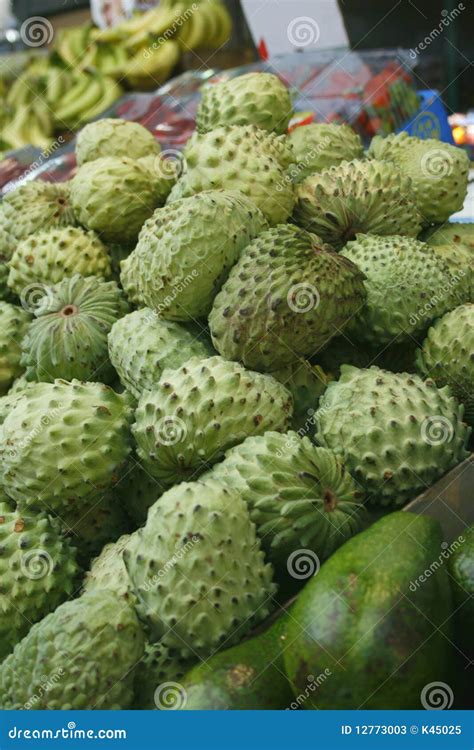 Anona Fruits at the market stock image. Image of freshness - 12773003