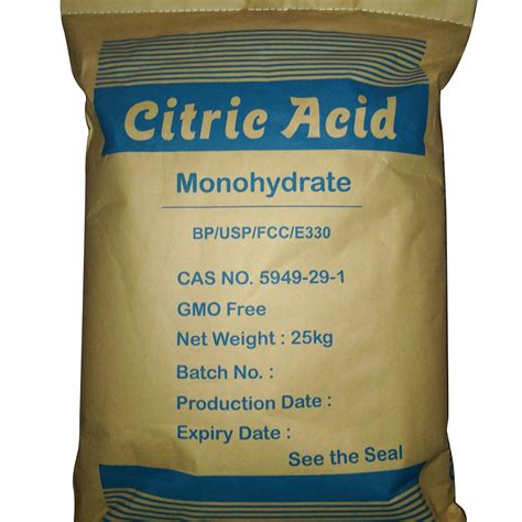 Citric Acid Monohydrate, For Industrial, Packaging Type: Packet, Rs 70 /kg | ID: 6035898388