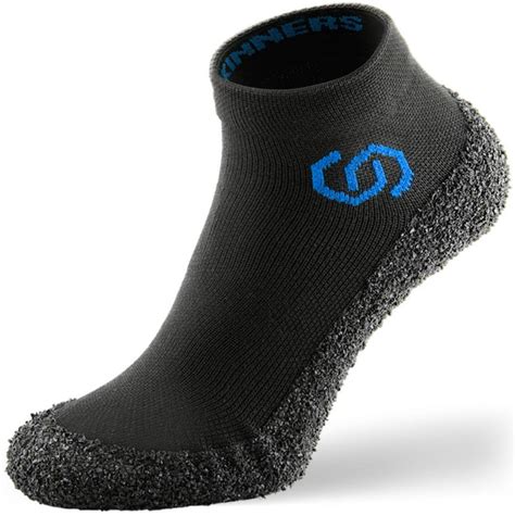 Skinners Black Line Barefoot Running Shoe Sock, XS Blue