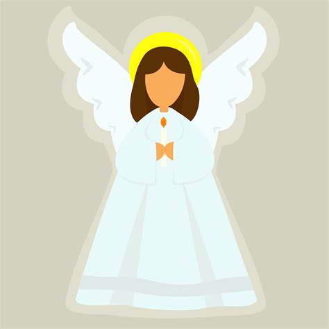 Christmas angel with a candle. 7756370 Vector Art at Vecteezy