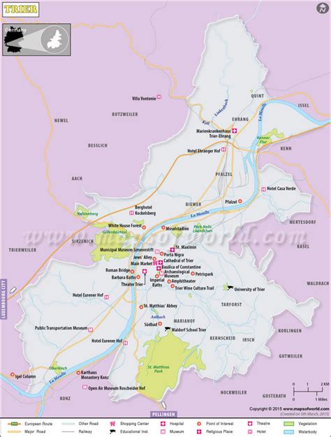 Trier Map | City Map of Trier, Germany