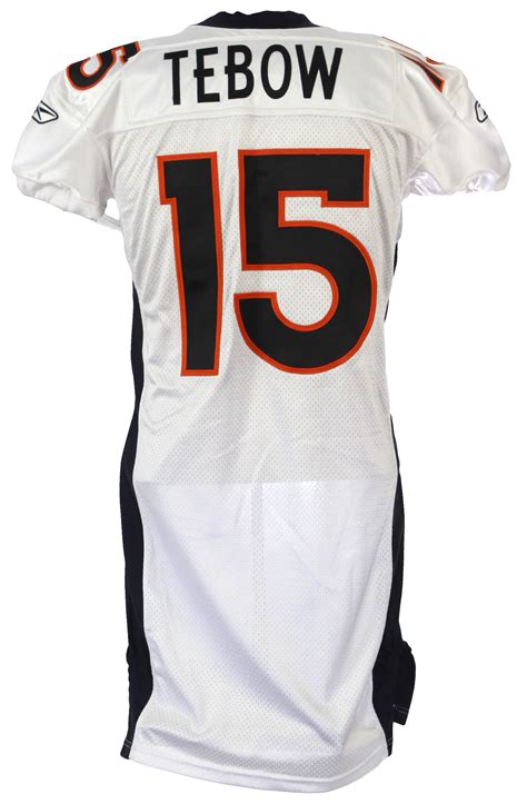 Lot Detail - 2010 Tim Tebow Denver Broncos Road Jersey (MEARS LOA ...