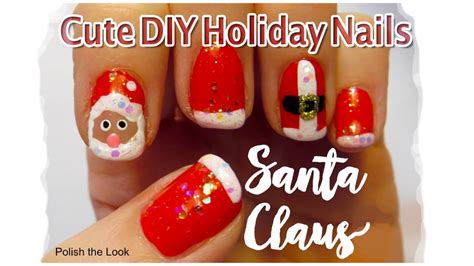 Santa Claus Nails - Holiday Series - YouTube