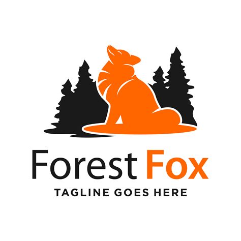 Forest and mountain fox logo design template 4986434 Vector Art at Vecteezy