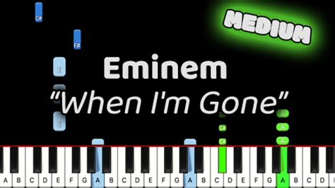 Eminem – When I’m Gone – Medium – MARKS PIANO