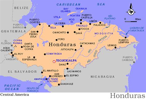 Mapa Rios Honduras