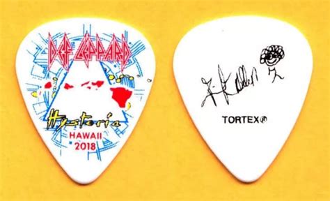 DEF LEPPARD RICK Allen Signature Hawaii White Guitar Pick - 2018 ...