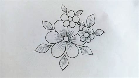 Fancy Flowers Design Drawing,Hand Embroidery Flower Designs Drawing ...