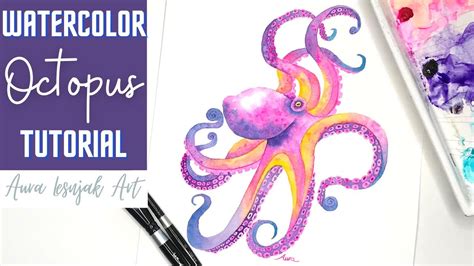 Watercolor Octopus Painting