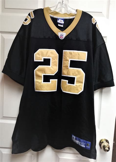 Reebok NFL Equipment Reggie Bush #25 Black Gold New Orleans Saints ...