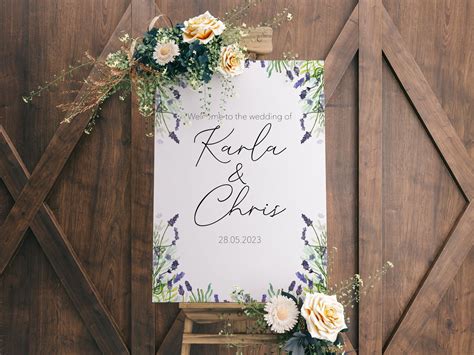 French Lavender Wedding Welcome Sign — Half Pint Print