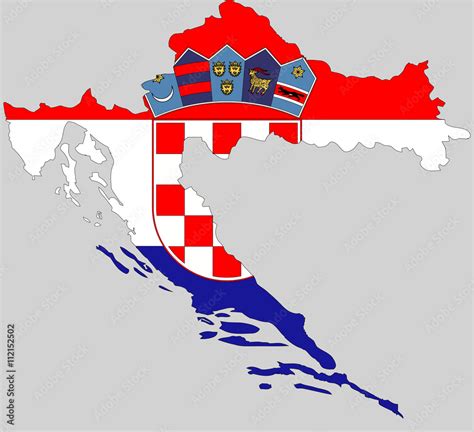 Vettoriale Stock Vector Croatia topographic map. Republic of Croatia ...