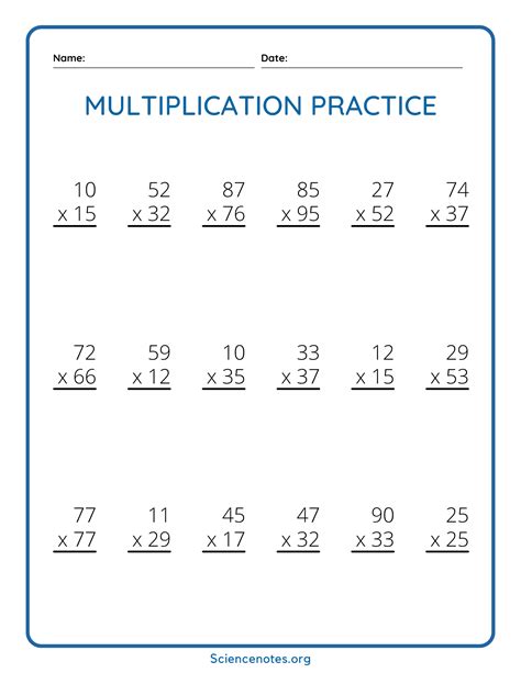 grade 2 multiplication worksheets free printable k5 learning - multiplication worksheets for ...