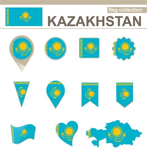 Kazakhstan Flag — Stock Vector © megastocker #1378043