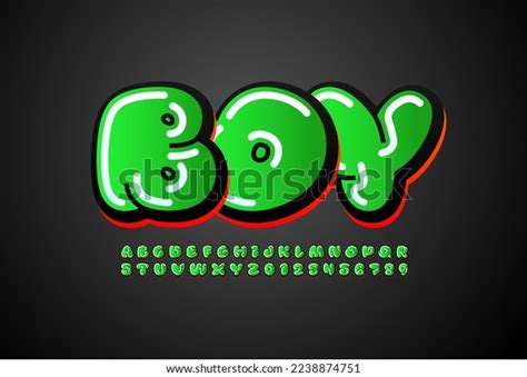 Cartoon Font Comic Alphabet Graffiti Style Stock Vector (Royalty Free ...