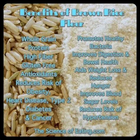 Benefits of brown rice flour | Blood type diet, Clean eating motivation ...