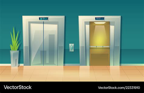 Elevator Doors Cartoon