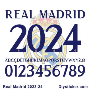 Real Madrid 2023 Font - Iron-On Sticker