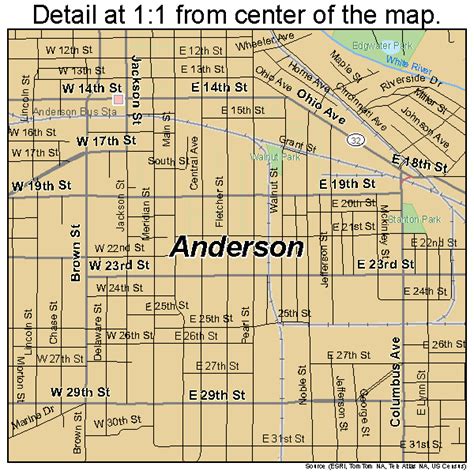 Anderson Indiana Street Map 1801468