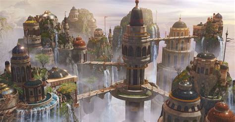 ArtStation - Sci-fi floating city | Floating city, Fantasy city, Sci fi ...