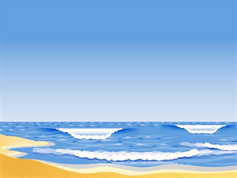 The Sandy Beach Backgrounds | Blue, Nature Templates | Free PPT Grounds