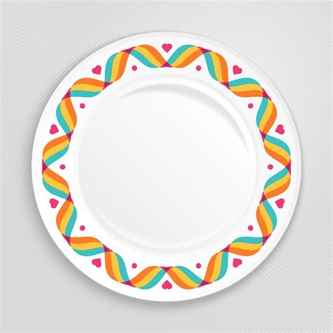 Premium Vector | Multicolor plate design