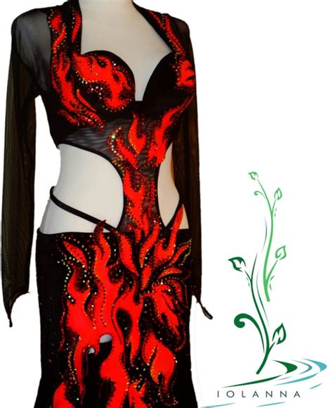 Fire Bellydance costume Dance costumes professional Show | Etsy